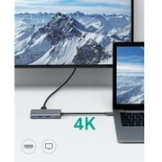 Aukey CB-C75 6 In 1 USB-C Hub Grey