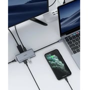 Aukey CB-C75 6 In 1 USB-C Hub Grey