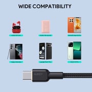 Aukey Nylon Braided USB-C Cable 0.9m Black