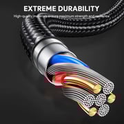 Aukey Nylon Braided USB-C Cable 0.9m Black