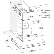 Ariston Wall Mounted Cooker Hood AHBS6-7FLLX