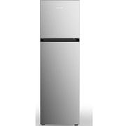 KROME 370L Top Mount Double Door Refrigerator Silver - KR-REF370T