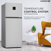 KROME 600L Top Mount Double Door Refrigerator Silver - KR-RFF600T