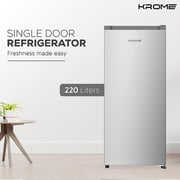 KROME 220L Single Door Refrigerator Silver - KR-RDC220H