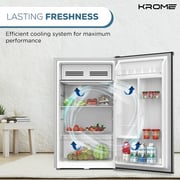 KROME 120L Single Door Refrigerator Inox Silver - KR-RDC120H