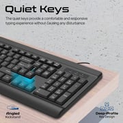 Promate Quiet Keys Wired Keyboard And Mouse Combo Black