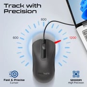 Promate Quiet Keys Wired Keyboard And Mouse Combo Black