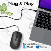 Promate Wired Optical Mouse Black