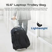 Promate 1 Pc 2-in-1 Trolley Bag And Backpack Black