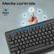 Promate Wired Keyboard And Mouse Combo Black