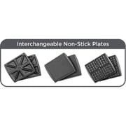 Black and Decker 3-in-1 4 Slice Sandwich Maker TS4130-B5
