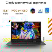 Asus Vivobook Go 15 OLED (2023) Laptop - AMD Ryzen 5-7520U / 15.6inch FHD / 512GB SSD / 16GB RAM / Shared AMD Radeon Graphics / Windows 11 Home / English & Arabic Keyboard / Black / Middle East Version - [E1504FA-OLEDR5W]