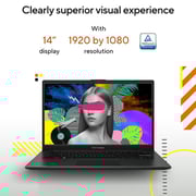 Asus Vivobook Go 14 (2022) Laptop - AMD Ryzen 5-7520U / 14inch FHD / 512GB SSD / 8GB RAM / Shared AMD Radeon Graphics / Windows 11 Home / English & Arabic Keyboard / Black / Middle East Version - [E1404FA-NK185W]