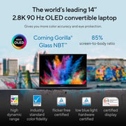Asus Vivobook S 14 Flip OLED 2-in-1 Convertible (2023) Laptop - 13th Gen/Intel Core i7-13700H/14inch OLED/512GB SSD/16GB RAM/Shared Intel Iris Xe Graphics/Windows 11 Home/English & Arabic Keyboard/Quiet Blue/Middle East Version-[TP3402VA-OLEDI7G]