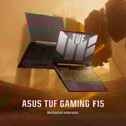 Asus TUF F15 Gaming (2023) Laptop - 13th Gen / Intel Core i9-13900H / 15.6inch FHD / 1TB SSD / 16GB RAM / 8GB NVIDIA GeForce RTX 4060 Graphics / Windows 11 Home / English & Arabic Keyboard / Mecha Gray / Middle East Version - [FX507VV4-LP103W]