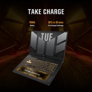Asus TUF F15 Gaming (2023) Laptop - 13th Gen / Intel Core i9-13900H / 15.6inch FHD / 1TB SSD / 16GB RAM / 8GB NVIDIA GeForce RTX 4060 Graphics / Windows 11 Home / English & Arabic Keyboard / Mecha Gray / Middle East Version - [FX507VV4-LP103W]