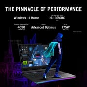 Asus ROG Strix G18 Gaming (2023) Laptop - 13th Gen / Intel Core i9-13980HX / 18Inch QHD+ / 1TB SSD / 16GB RAM / 8GB NVIDIA Geforce RTX 4060 Graphics / Windows 11 Home / English & Arabic Keyboard / Eclipse Gray / Middle East Version - [G814JV-N6037W]
