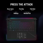Asus ROG Strix G18 Gaming (2023) Laptop - 13th Gen / Intel Core i9-13980HX / 18Inch QHD+ / 1TB SSD / 16GB RAM / 8GB NVIDIA Geforce RTX 4060 Graphics / Windows 11 Home / English & Arabic Keyboard / Eclipse Gray / Middle East Version - [G814JV-N6037W]