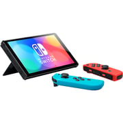 Nintendo Switch OLED 64GB Neon Blue/Red Middle East Version + Sushi Striker + DC SuperHero Girls + Starlink: Battle For Atlas