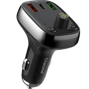 Charome Dual USB Car Charger With FM Transmitter Black