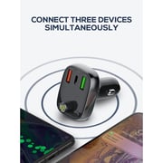 Charome Dual USB Car Charger With FM Transmitter Black