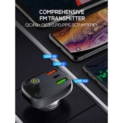 Charome Dual USB Car Charger With FM Transmitter Black