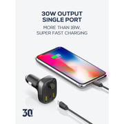 Charome Dual USB Car Charger With FM Transmitter Black