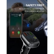 Charome Dual USB Car Charger With FM Transmitter Black