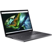 Acer Aspire 5 Spin 14 2in1 Convertible (2023) Laptop- 13th Gen / Core i7-1355U / 14inch WUXGA / 1TB SSD / 16GB RAM / Shared Intel Iris Xe Graphics / Win11 Home / English & Arabic Keyboard / Grey / Middle East Version- NX.KHKEM.003