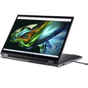 Acer Aspire 5 Spin 14 2in1 Convertible (2023) Laptop- 13th Gen / Core i7-1355U / 14inch WUXGA / 1TB SSD / 16GB RAM / Shared Intel Iris Xe Graphics / Win11 Home / English & Arabic Keyboard / Grey / Middle East Version- NX.KHKEM.003