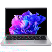 Acer Swift Go (2023) Notebook - 13th Gen / Intel Core i5-1335U / 14inch OLED / 512GB SSD / 8GB RAM / Shared Intel Iris Xe Graphics / Windows 11 Home / English & Arabic Keyboard / Silver / Middle East Version - [NX.KMZEM.002]