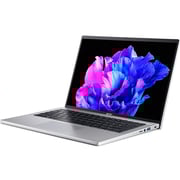 Acer Swift Go (2023) Notebook - 13th Gen / Intel Core i5-1335U / 14inch OLED / 512GB SSD / 8GB RAM / Shared Intel Iris Xe Graphics / Windows 11 Home / English & Arabic Keyboard / Silver / Middle East Version - [NX.KMZEM.002]