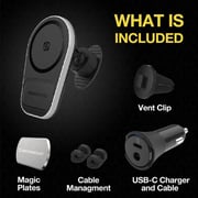 Scosche Magicmount Pro Charges Magnetic Charging Mount Black/Silver