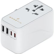 Smartix 1 Pc Premium International Travel Adaptor White