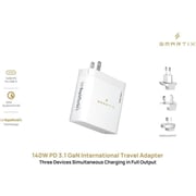 Smartix Travel Adaptor White