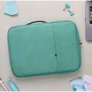 Dawenha LPT28 Hand Leather Laptob Sleeve / two zippers / hand / 3 layers protection / Pistachio