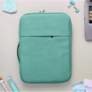 Dawenha LPT28 Hand Leather Laptob Sleeve / two zippers / hand / 3 layers protection / Pistachio