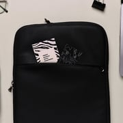 Dawenha LPT41 shoulder Leather Laptob Sleeve / two zippers / spill-resistant / hand / 3 layers protection / Black
