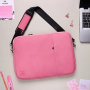Dawenha LPT46 shoulder Leather Bag two zippers - 3 layers protection / spill-resistant / dustproof / shockproof / Pinky