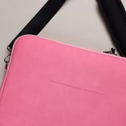 Dawenha LPT46 shoulder Leather Bag two zippers - 3 layers protection / spill-resistant / dustproof / shockproof / Pinky