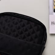 Dawenha LPT29 Hand Leather Bag two zippers - 3 layers protection / spill-resistant / dustproof / shockproof / Black