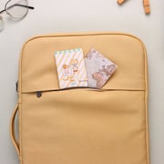 Dawenha LPT30 Hand Leather Bag two zippers - 3 layers protection / spill-resistant / dustproof / shockproof / Latte