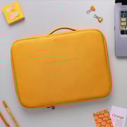 Dawenha LPT31 Hand Leather Bag two zippers - 3 layers protection / spill-resistant / dustproof / shockproof / Mango