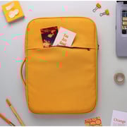 Dawenha LPT31 Hand Leather Bag two zippers - 3 layers protection / spill-resistant / dustproof / shockproof / Mango