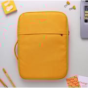 Dawenha LPT31 Hand Leather Bag two zippers - 3 layers protection / spill-resistant / dustproof / shockproof / Mango