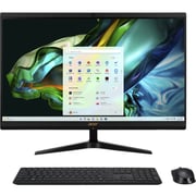 Acer Aspire C24 All-in-One (2023) Desktop - 13th Gen / Intel Core i3-1305U / 23.8inch FHD / 256GB SSD / 8GB RAM / Shared Intel UHD Graphics / Windows 11 Home / English & Arabic Keyboard / Black / Middle East Version - [DQ.BLFEM.002]