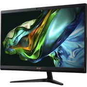 Acer Aspire C24 All-in-One (2023) Desktop - 13th Gen / Intel Core i3-1305U / 23.8inch FHD / 256GB SSD / 8GB RAM / Shared Intel UHD Graphics / Windows 11 Home / English & Arabic Keyboard / Black / Middle East Version - [DQ.BLFEM.002]