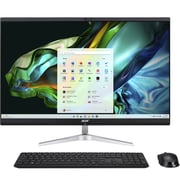 Acer Aspire C27 All-in-One (2023) Desktop - 13th Gen / Intel Core i7-1360P / 27inch FHD / 1TB SSD / 16GB RAM / 2GB NVIDIA GeForce MX 550 Graphics / Windows 11 Home / English & Arabic Keyboard / Black / Middle East Version - [DQ.BKYEM.001]