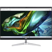 Acer Aspire C27 All-in-One (2023) Desktop - 13th Gen / Intel Core i7-1360P / 27inch FHD / 1TB SSD / 16GB RAM / 2GB NVIDIA GeForce MX 550 Graphics / Windows 11 Home / English & Arabic Keyboard / Black / Middle East Version - [DQ.BKYEM.001]