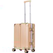Stargold 1 Pc Hard Side Cabin Trolley Case Champagne